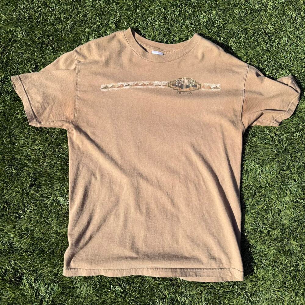 Vintage 90s Arizona Graphic Tee Tan Brown Size L